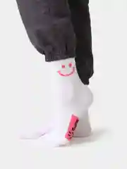 Розовый носки со смайлом