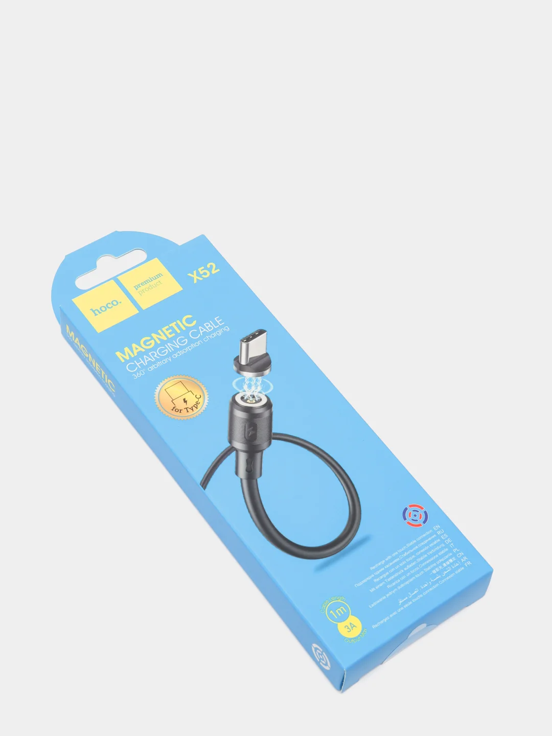 Кабель зарядный магнитный Hoco X52 (Type-C/Micro-USB/Lightning для Android и iPhone)
