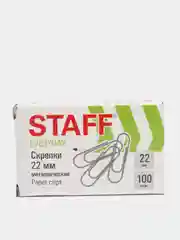 Скрепки STAFF металлические, 100 шт