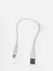 Белый кабель для зарядки LENYES LC 25см Lightning , Type-C, micro-USB