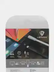 Белый кабель для зарядки LENYES LC 25см Lightning , Type-C, micro-USB