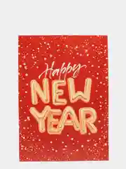 Открытка-мини "Happy New Year", 7,5 х 10,5 см