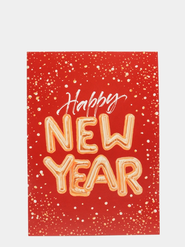 Открытка-мини "Happy New Year", 7,5 х 10,5 см