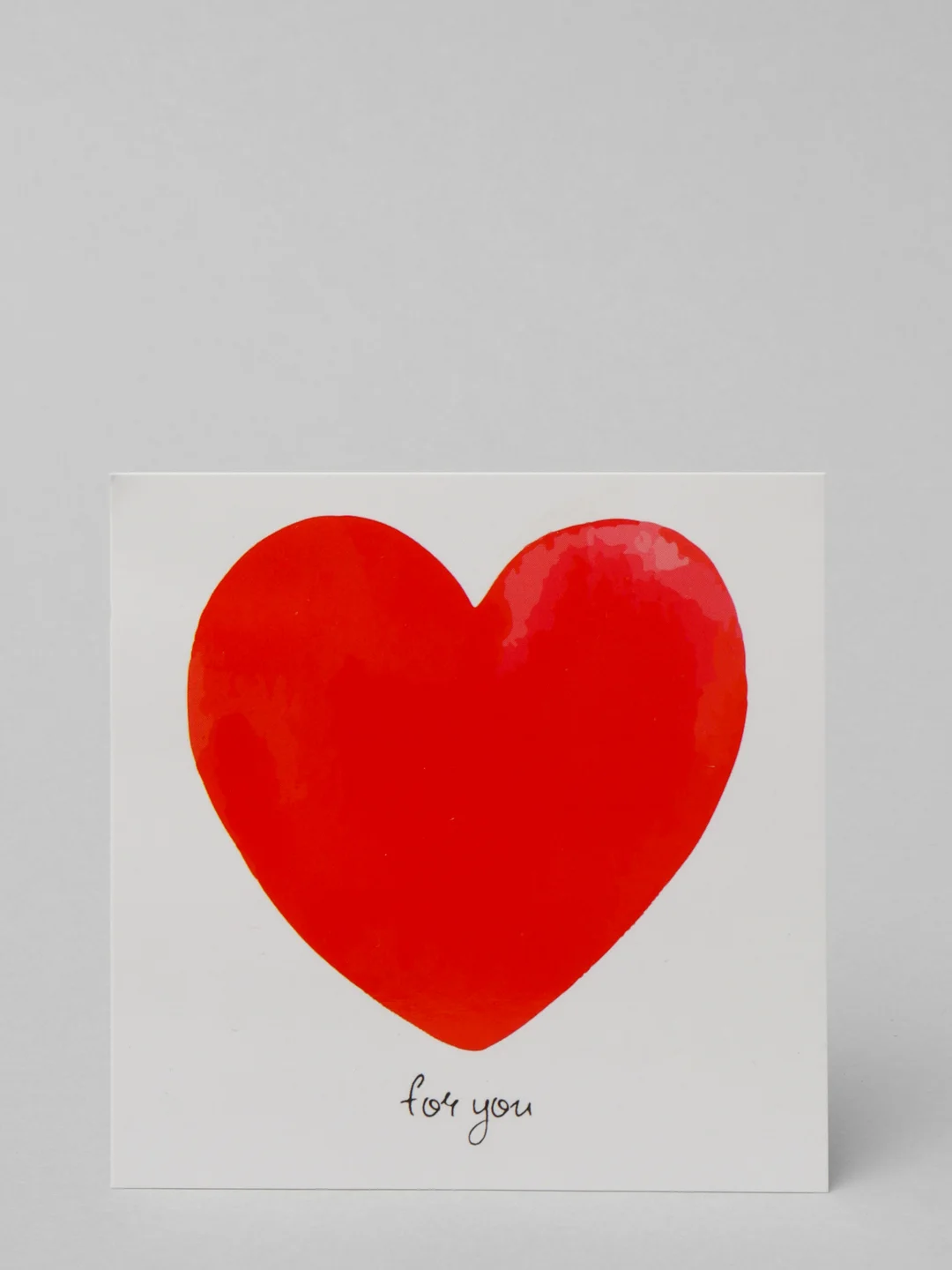 Красный открытка мини "Love", 8 х 8 см, к подарку
