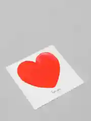 Красный открытка мини "Love", 8 х 8 см, к подарку