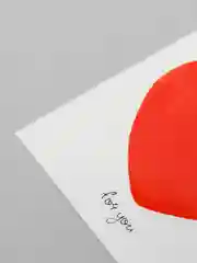 Красный открытка мини "Love", 8 х 8 см, к подарку