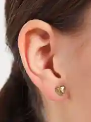 Золотистый хаки серьги-гвоздики Swarovski (треугольник), Xuping