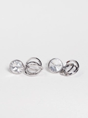 Серьги-гвоздики с крупным камнем Swarovski, Xuping