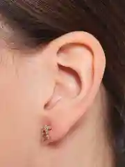 Серьги-гвоздики с двойным крестиком, Xuping