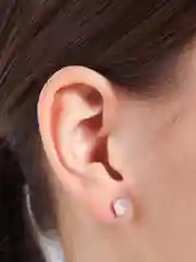 Пудровый серьги-гвоздики Swarovski (квадрат), Xuping