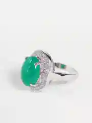 Зеленый винтажное кольцо с крупным камнем, Xuping