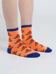 Рыжий женские носки с фруктами