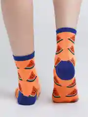 Рыжий женские носки с фруктами