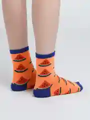 Рыжий женские носки с фруктами