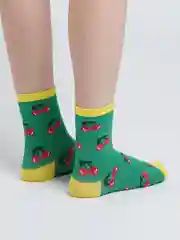 Лесной зеленый женские носки с фруктами