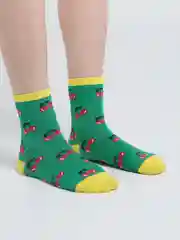 Лесной зеленый женские носки с фруктами