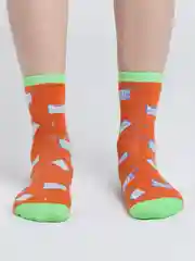 Алый женские носки с фруктами