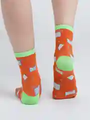 Алый женские носки с фруктами