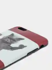 Багровый чехол для iPhone 6/6plus, 7-8 / 7-8plus "Животные"