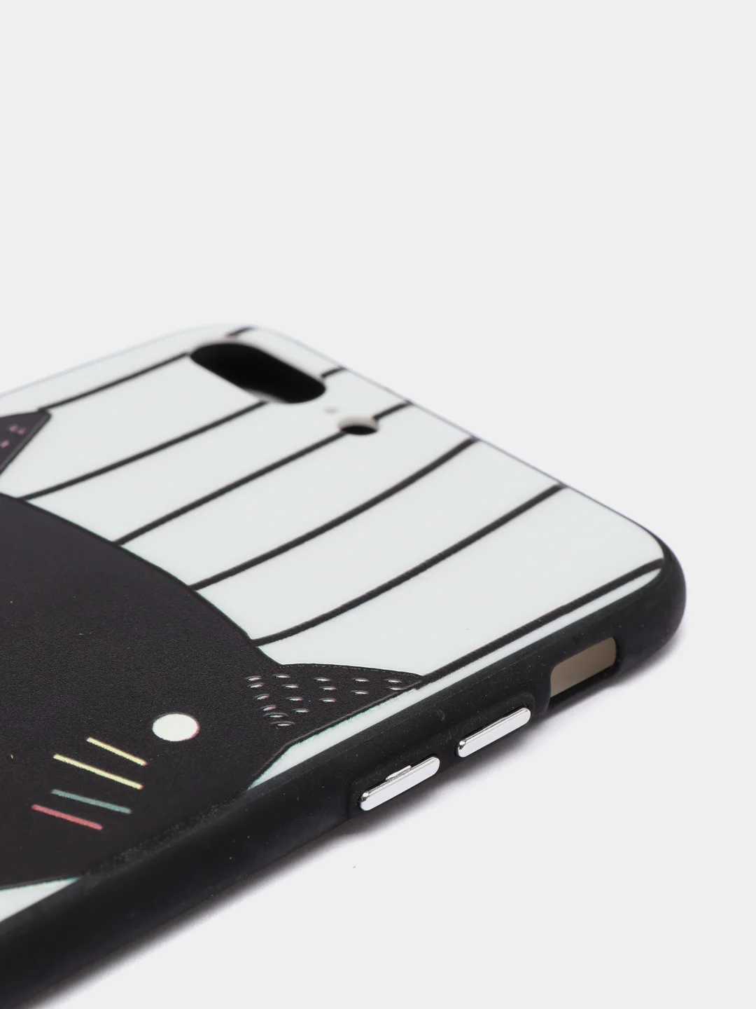 Черный чехол для iPhone 6/6plus, 7-8 / 7-8plus "Животные"