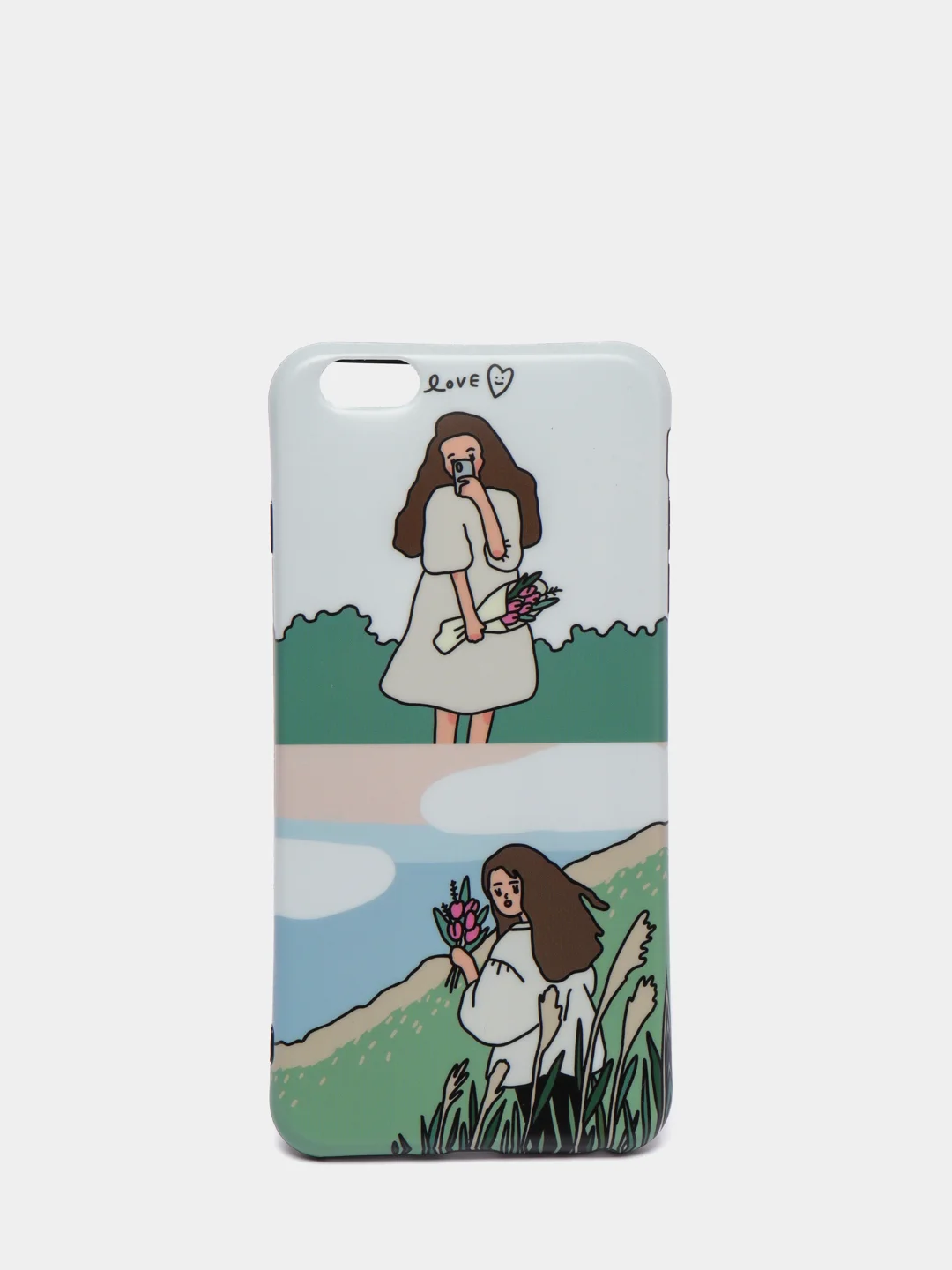 Салатовый чехол "Растения" для iPhone 6 / 7 / 8 / 6 Plus / 7 Plus / 8 Plus