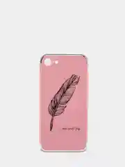 Розовый чехол для iPhone 6 / 6plus, 7-8 / 7-8plus "Принты"