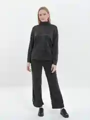 Черный костюм двойка женский, оверсайз, ангора