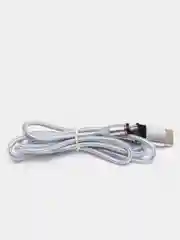 Серебряный кабель для зарядки, 2.1A + магнитный коннектор, Lightning, Type-C, Micro USB, 1 метр