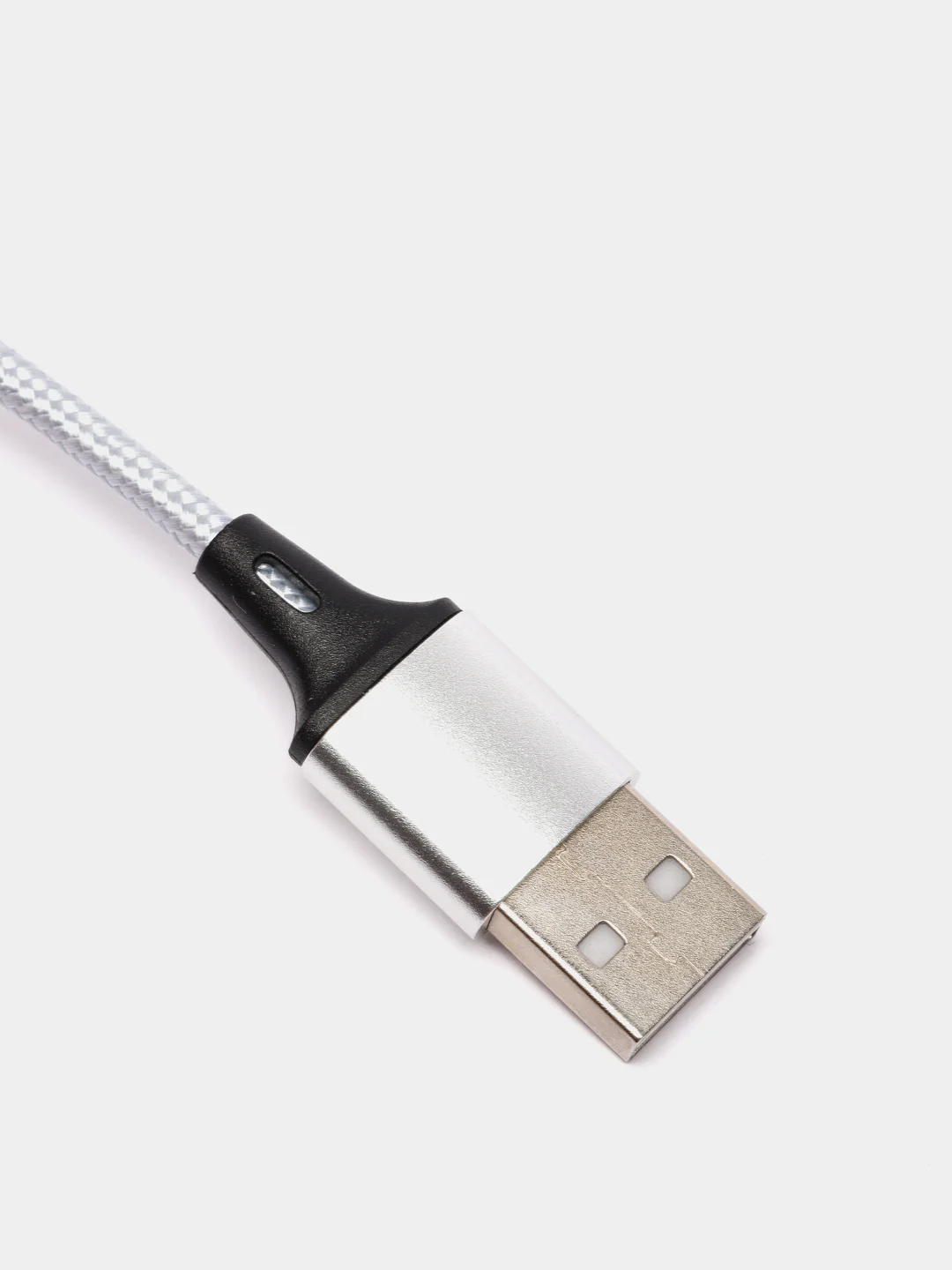 Серебряный кабель для зарядки, 2.1A + магнитный коннектор, Lightning, Type-C, Micro USB, 1 метр