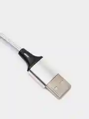 Серебряный кабель для зарядки, 2.1A + магнитный коннектор, Lightning, Type-C, Micro USB, 1 метр
