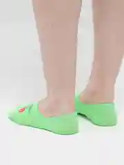 Салатовый женские следки цветные, с рисунком, 2 пары