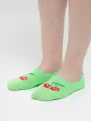 Салатовый женские следки цветные, с рисунком, 2 пары