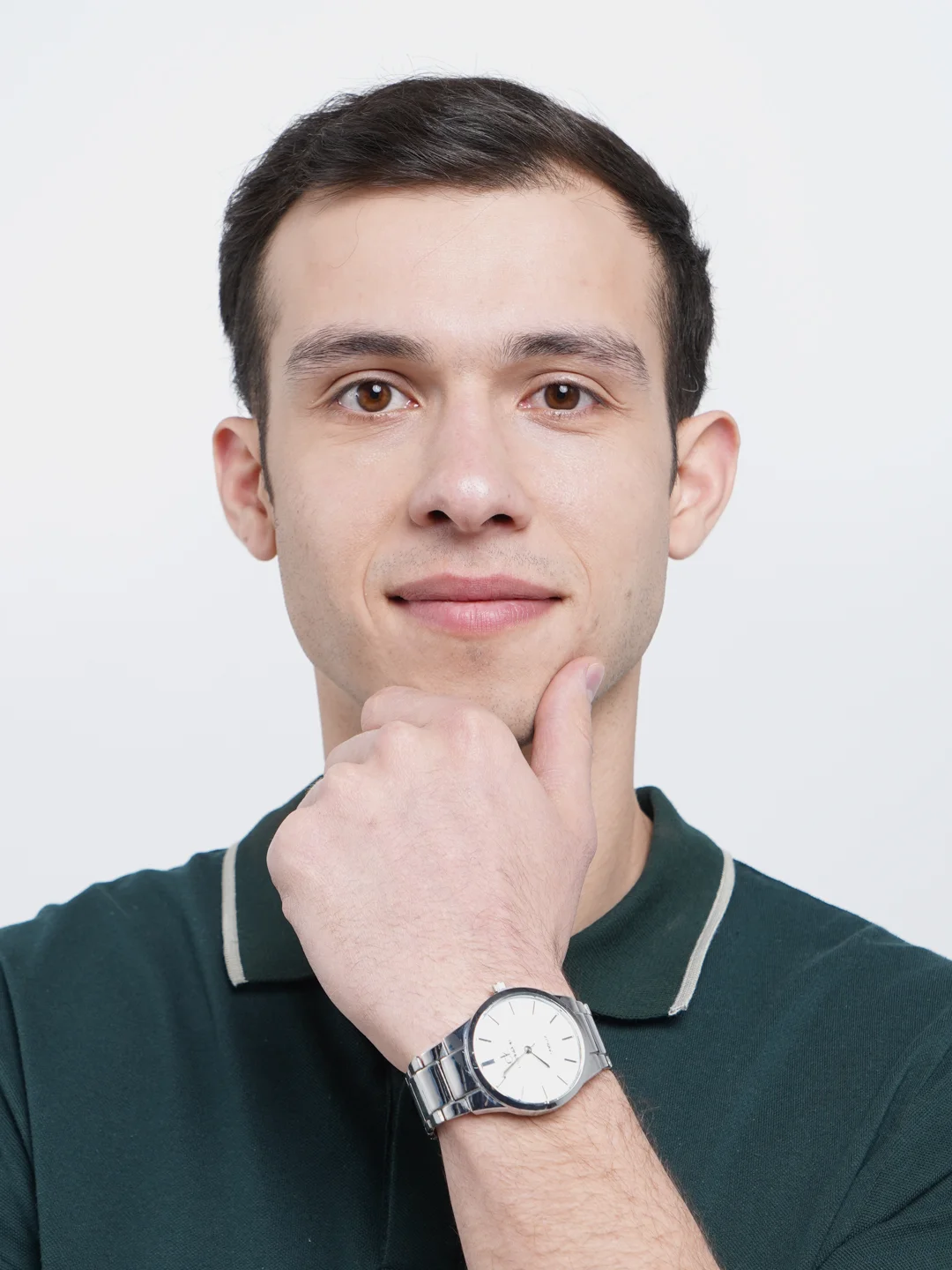 Серебряный мужские наручные часы