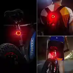 Красный фонарь аккумуляторный для велосипеда, USB, задний, светодиодный