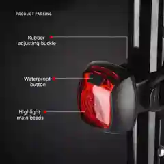 Красный фонарь аккумуляторный для велосипеда, USB, задний, светодиодный