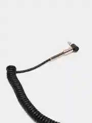 Черный кабель AUX jack 3.5мм витой угловой аукс
