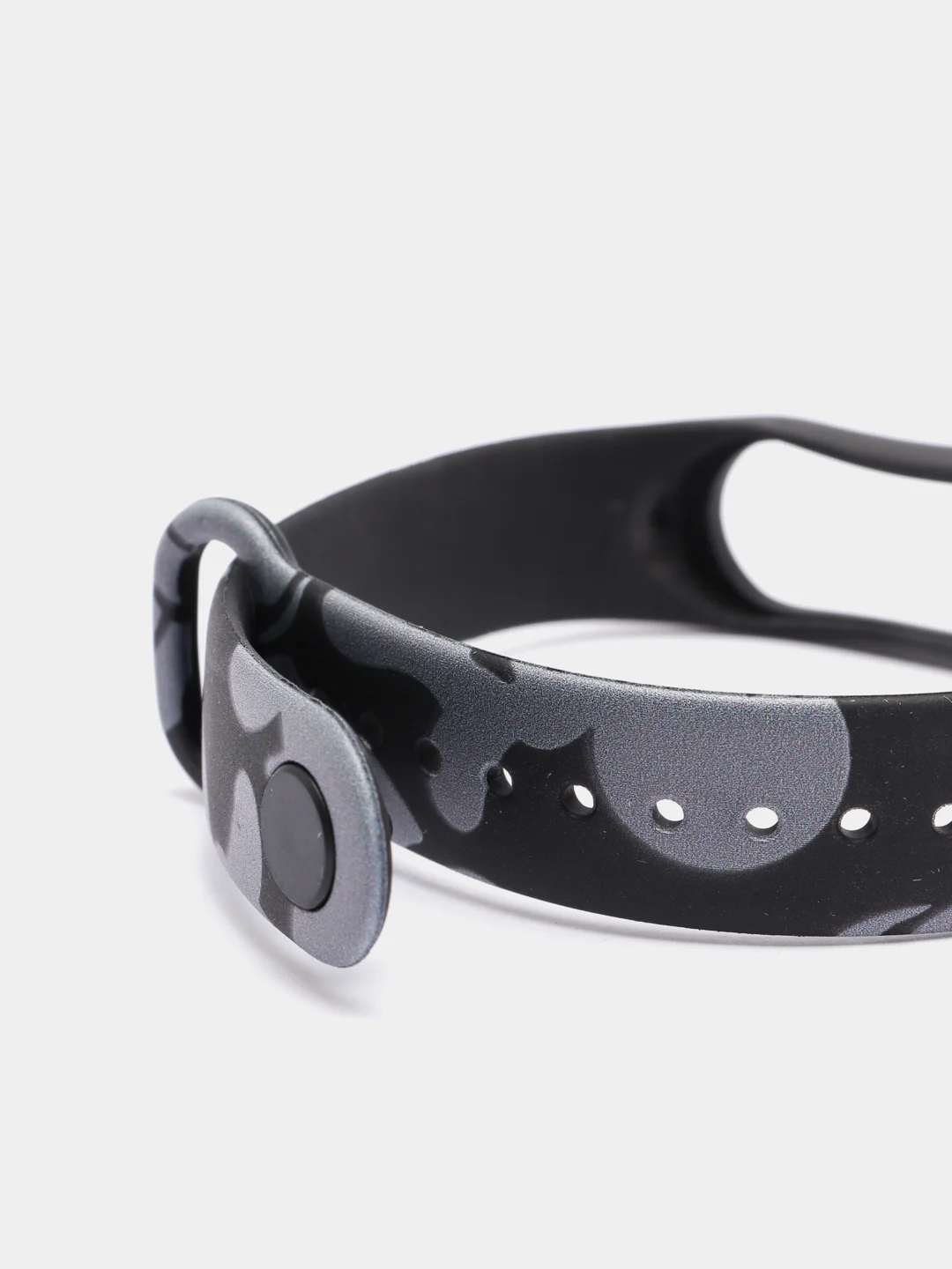 Угольный силиконовый ремешок с принтом для Xiaomi Mi Band 7 / 3 / 4 / 5 / 6