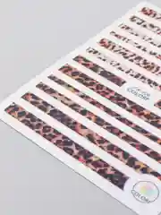 Бордовый наклейки для ногтей леопард