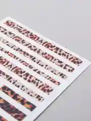 Бордовый наклейки для ногтей леопард