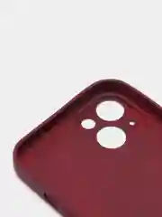 Багровый чехол силиконовый со стеклянной панелью для iPhone 13