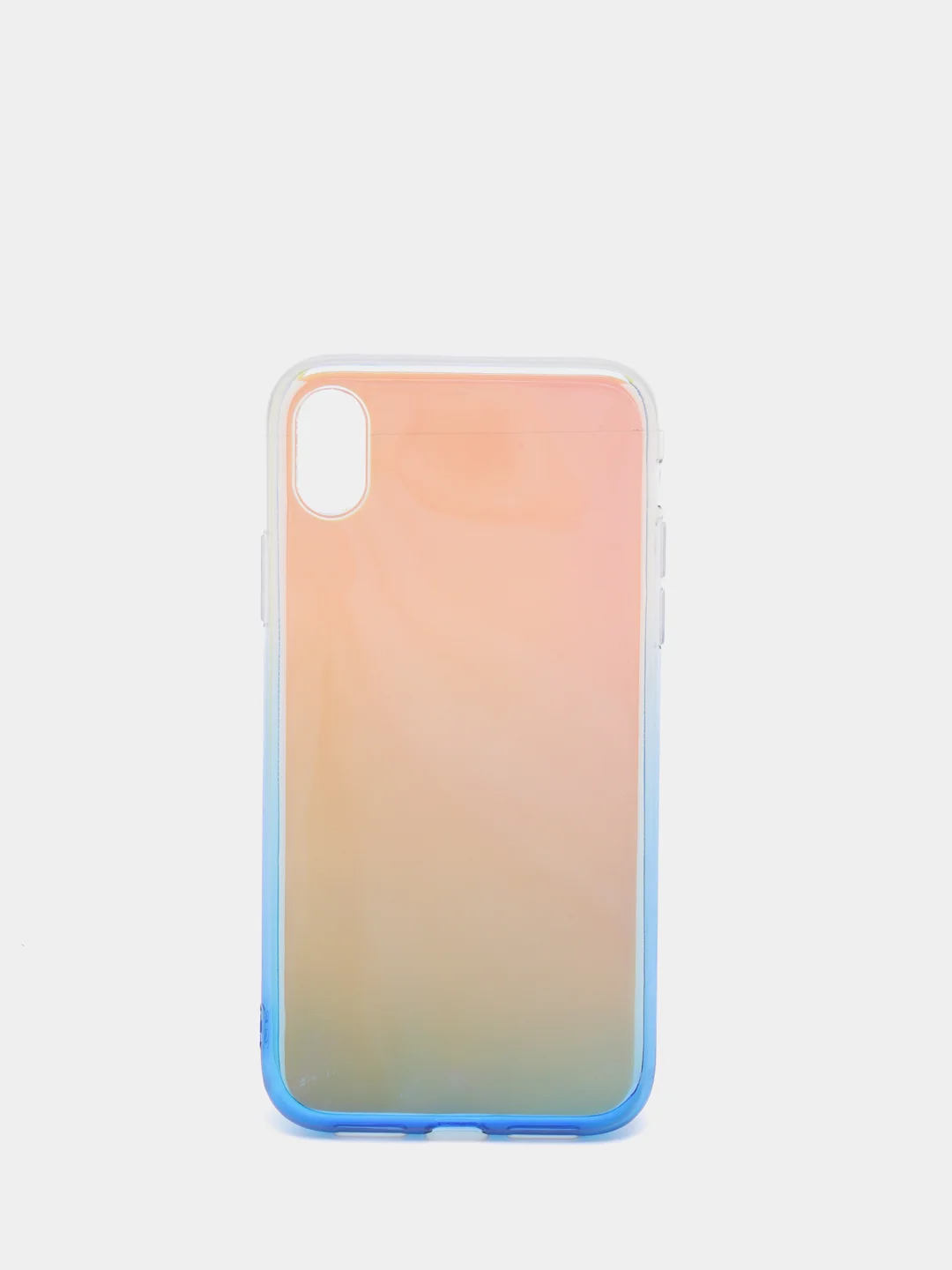 Голубой чехол iPhone XR, Xs Max силиконовый прозрачный с градиентом