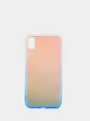 Голубой чехол iPhone XR, Xs Max силиконовый прозрачный с градиентом