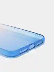 Голубой чехол iPhone XR, Xs Max силиконовый прозрачный с градиентом