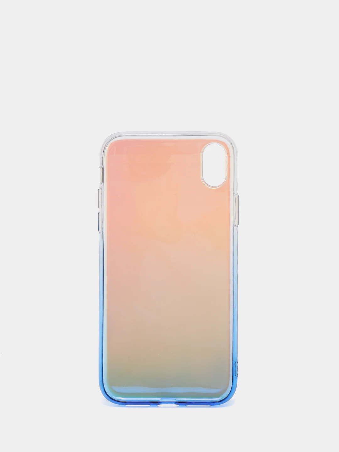 Голубой чехол iPhone XR, Xs Max силиконовый прозрачный с градиентом