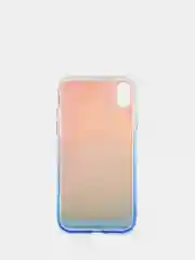 Голубой чехол iPhone XR, Xs Max силиконовый прозрачный с градиентом