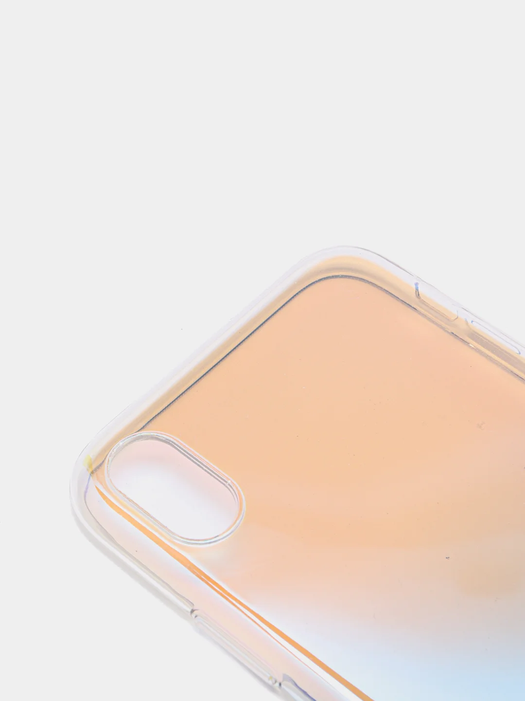 Голубой чехол iPhone XR, Xs Max силиконовый прозрачный с градиентом
