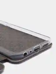 Серебряный чехол-книжка на Huawei Honor 9 Lite, Хуавей Хонор 9 Лайт