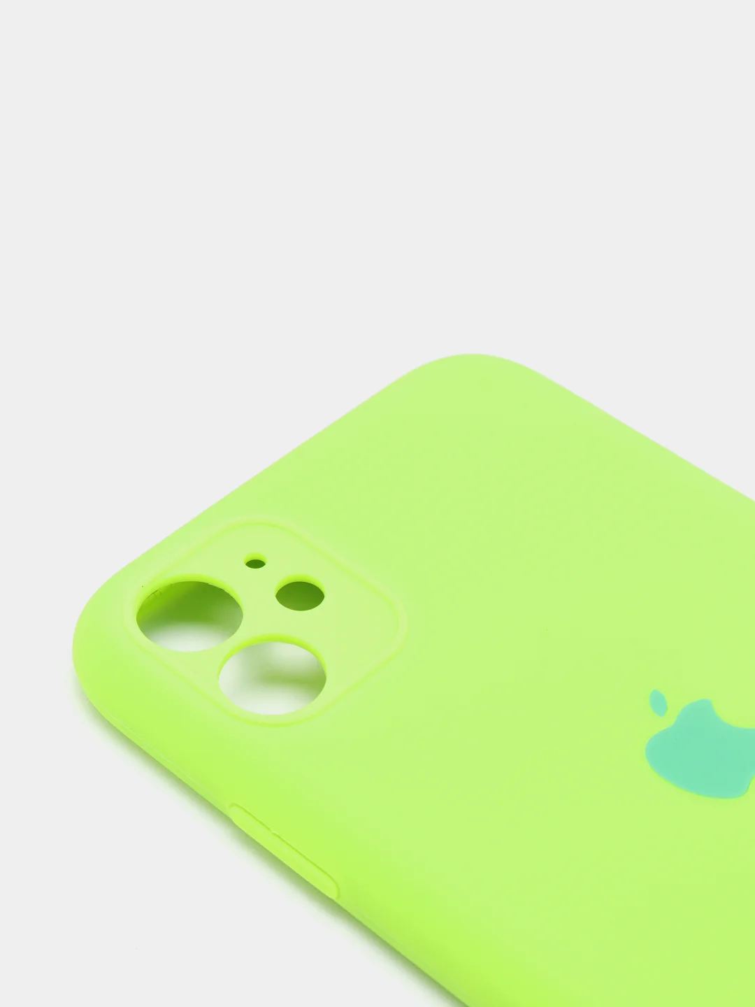 Лайм чехол Silicone Case iPhone 11 с защитой камеры с бархатной подкладкой