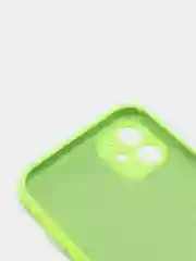 Лайм чехол Silicone Case iPhone 11 с защитой камеры с бархатной подкладкой