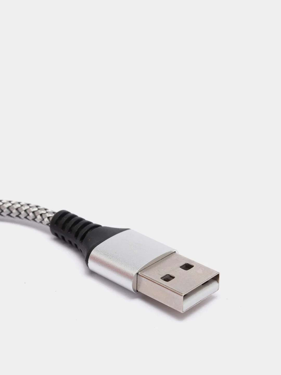 Серебряный кабель для зарядки телефона Micro-USB